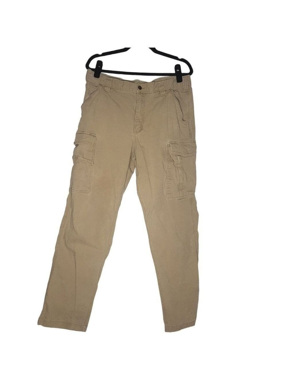 Men's Carhartt Relaxed Fit Beige Cargo Pants Waist 36